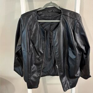 SHEIN Black Leather Jacket
